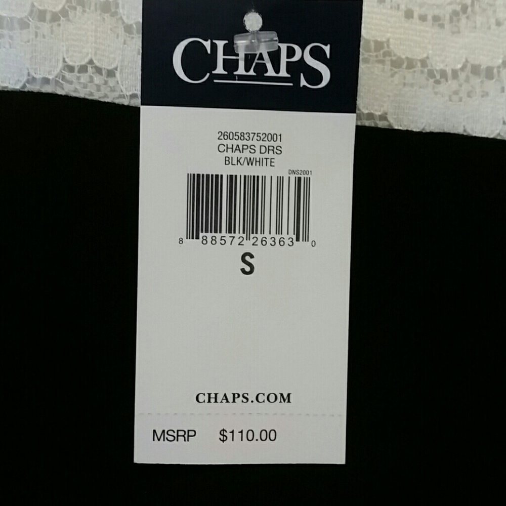 Chaps Black and White Contour Dress - Picture 4 of 5